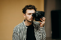 Summer Striped Casual Shirt - Men's Linen/Cotton Blend