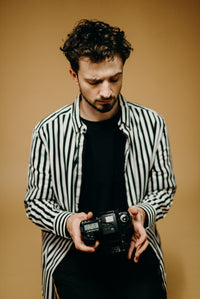 Summer Striped Casual Shirt - Men's Linen/Cotton Blend