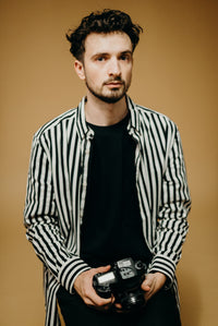 Summer Striped Casual Shirt - Men's Linen/Cotton Blend