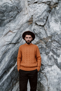 Men's Brown Knitted Sweater