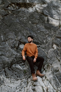 Men's Brown Knitted Sweater