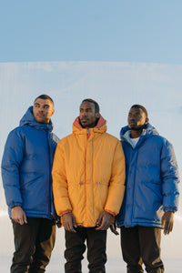 3 man wearing buffer jackets 