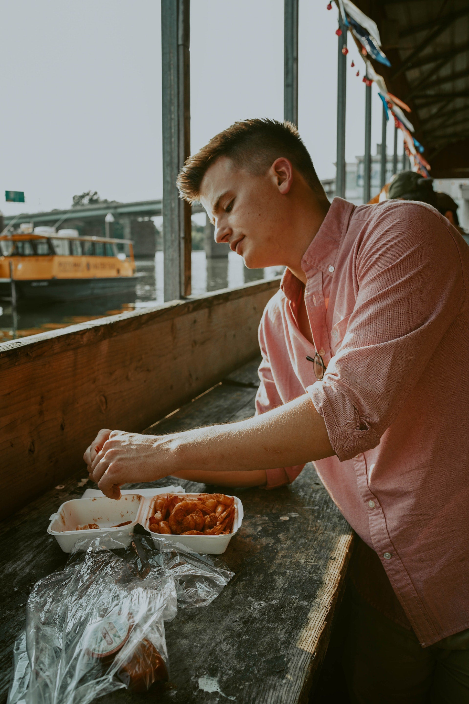 a man making his own food 