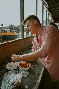 a man making his own food 