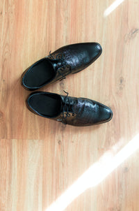 Men's Black Leather Dress Shoes