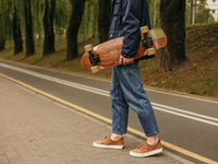 Men's Sportive Shoes - Classic Design in Light Brown and White