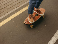 Men's Sportive Shoes - Classic Design in Light Brown and White