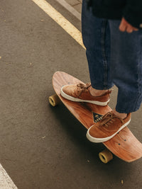 Men's Sportive Shoes - Classic Design in Light Brown and White