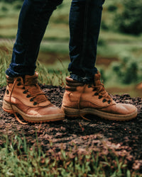 Men's Leather Sneakers - High Top GAT-Style