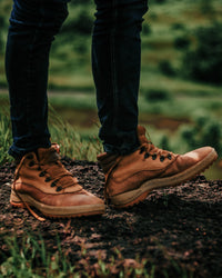 Men's Leather Sneakers - High Top GAT-Style